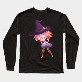 Little Purple Witch Girl Long Sleeve T-Shirt